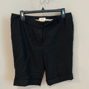 Kate Spade Black Cuffed Shorts